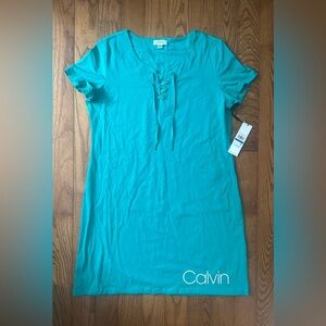 Calvin Klein Turquoise Short Sleeve Dress